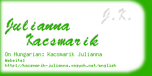 julianna kacsmarik business card